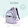 Eazy Kids 17" School Bag Set of 3 w/ Lunch Bag and Pencil Case - Good Vibes - Silver