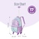 Eazy Kids 4-wheel Trolley 17" School Bag Set of 3 w/ Lunch Bag and Pencil Pouch - Love Purple