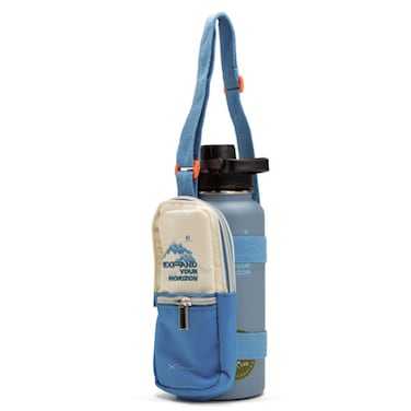 Hydrobrew  - Vacuum Insulated Travel Water Bottle w/ Sling Bag, 950ml, Blue