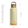 Hydrobrew Vacuum Insulated Water Bottle Refresh, 950ml Green