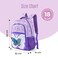Eazy Kids 18" Set of 3 Backpack w/ Lunch Bag and Pencil Case - 3D Butterfly Purple