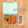 Eazy Kids 6 &amp; 4 Convertible Bento Lunch Box - Glitter Green
