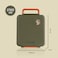 Eazy Kids Jumbo Bento Lunch Box w/ Thermos &amp; Dip Jar- Green