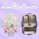 Eazy Kids 3 Compartment Stainless Steel bento Lunch Box, 800ml - Floral Purple
