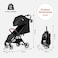Teknum Travel EXPLORER 2 Auto Fold Stroller  with Grey Dad's Diaper Hand Bag - Black