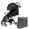 Teknum Travel EXPLORER 2 Auto Fold Stroller  with Grey Dad's Diaper Hand Bag - Black