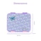 Eazy Kids 6 &amp; 4 Convertible Bento Lunch Box w/ Steel Spoon &amp; Fork Set and Alphabets Sticker - Butterfly Purple
