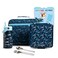 Eazy Kids Jumbo Bento Lunch Box w/ 360ml Steel Water Bottle, Spoon &amp; Fork Set, and Insulated Lunch Bag - Aircraft Blue