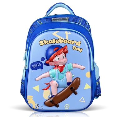 Nova Kids 3D School Bag - Skater Blue, 16.5