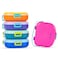 HYDROBREW 4 Compartment Bento Lunch Box w/ Spoon &amp; Fork Set - Fuchsia