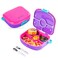 HYDROBREW 4 Compartment Bento Lunch Box w/ Spoon &amp; Fork Set - Fuchsia