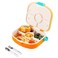HYDROBREW 4 Compartment Bento Lunch Box w/ Spoon &amp; Fork Set - Amber
