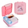 Nova Kids 3 Compartment Bento Lunch Box w/ Spoon &amp; Fork Set and Stainless Steel Jar - Unicorn Pink