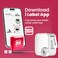Eazy Kids Mini Label Maker Printer with 180 Labels Roll, Smart App Control for Home, Office, School - White