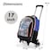 Eazy Kids 17" Set of 4 Backpack w/ Trolley, Lunch Bag and Pencil Case - Skate Board