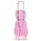 Eazy Kids 17" Set of 4 Backpack w/ 4 Wheel Trolley, Lunch Bag and Pencil Case - Sugar Pop Pink