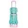 Eazy Kids 17" Set of 4 Backpack w/ 4 Wheel Trolley, Lunch Bag and Pencil Case - Girl Glitter Green