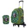 Eazy Kids School Bag w/ Trolley, Pencil Case 16" - Dino Green