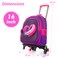 Eazy Kids School Bag 16" w/ Trolley - Love &amp; Hugs Purple