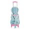 Eazy Kids 17" School Bag Set of 4 w/ 4 Wheel Trolley, Lunch Bag and Pencil Pouch - Little Daisy Green