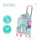 Eazy Kids 17" School Bag Set of 4 w/ 4 Wheel Trolley, Lunch Bag and Pencil Pouch - Love Green