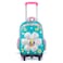 Nova Kids 3D School Bag w/ Trolley - Daisy Green, 16.5