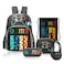 Eazy Kids 17Inch Set of 5 School Bag with BT Headset, Lunch Bag, Activity Bag and Pencil Case Gen Z Gamer - Black
