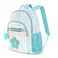 Eazy Kids 18" Set of 4 Backpack w/ BT Headset, Lunch Bag and Pencil Case - Flora Green