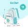 Eazy Kids 18" Set of 4 Backpack w/ BT Headset, Lunch Bag and Pencil Case - Flora Green