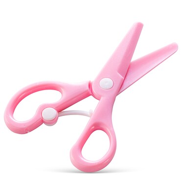 Eazy Kids School Scissors for Kids w/Lock&ndash; Pink
