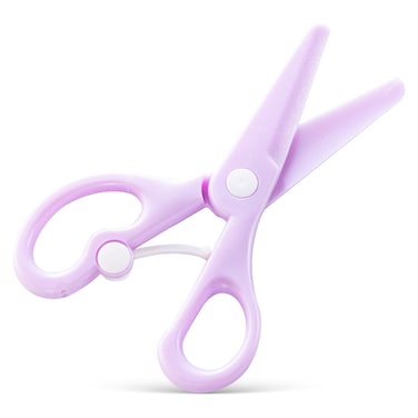 Eazy Kids School Scissors for Kids w/Lock&ndash; Purple