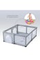 TEKNUM One - Minute Fold - Unfold Playpen, Large 150 x 180 cm with Mattress and Balls - Grey