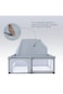 TEKNUM One - Minute Fold - Unfold Playpen, Large 150 x 180 cm with Mattress and Balls - Grey