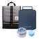 Eazy Kids Jumbo Bento Lunch Box w/ Lunch Bag, Thermos &amp; Dip Jar- Grey