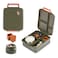 Eazy Kids Jumbo Bento Lunch Box w/ Lunch Bag, Thermos &amp; Dip Jar- Green