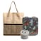 HYDROBREW Bento Lunch Box w/ Lunch Bag, Steel Food Jar - Dinosaurs Grey