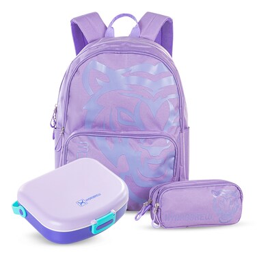 HYDROBREW 18" Backpack w/ Bento Lunch Box - Purple