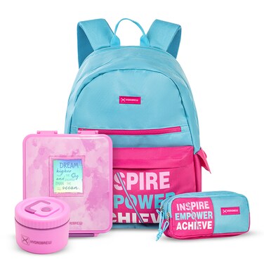 HYDROBREW 18" Backpack w/ Bento Lunch Box - Pink