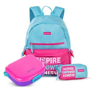 HYDROBREW 18" Backpack w/ Bento Lunch Box - Pink