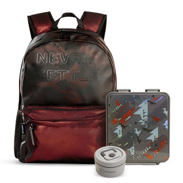 HYDROBREW 18" Backpack w/ Bento Lunch Box - Brown