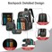 Eazy Kids 17Inch Set of 7 School Bag w/ Water Bottle, Lunch Box, Lunch Bag, Activity Bag and Pencil Case &amp; BT Headset Gen Z Gamer - Black
