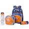Eazy Kids 18" Set of 4 Backpack w/ Water Bottle, Lunch Bag and Pencil Case - Basket Ball