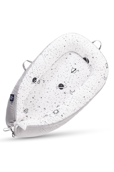 Little Story Soft Breathable Fiberfill Newborn Lounger Bed - Galaxy