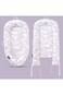 Little Story Soft Breathable Fiberfill Newborn Lounger Bed - Flora White Grey