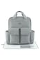 Little Story Quilted Diaper Backpack w/ Changing Mat - Gray