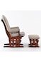TEKNUM Deluxe Gliding Chair with Ottoman Set - Beige