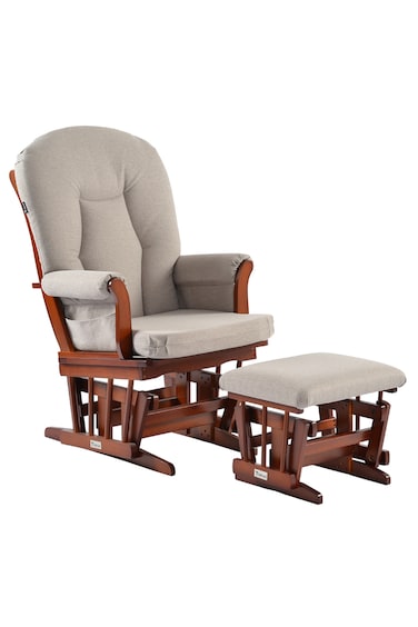 TEKNUM Deluxe Gliding Chair with Ottoman Set - Beige