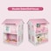 Little Story Wooden Dollhouse 2 floor Villa with Furniture &amp; Accessories - Pink