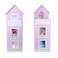 Little Story Wooden Dollhouse Triple Floor Castle Villa w/ Furniture and Accessories - Pink