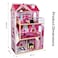Little Story Wooden Dollhouse Triple Floor Extra large w/ Escalator, Furniture and Accessories - Pink